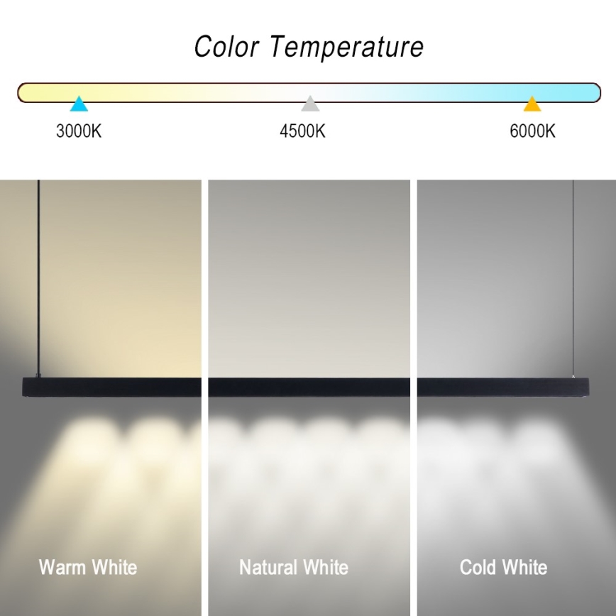 Immax NEO 07307L - dimmbare LED-Pendelleuchte mit Seilaufhängung MADEIRA LED/33W/230V Wi-Fi Tuya 152 cm schwarz + Fernbedienung