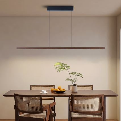 Immax NEO 07309L - LED-dimmbare Pendelleuchte an Kabel mit Sensor MADEIRA LED/37W/230V 157 cm Walnuss