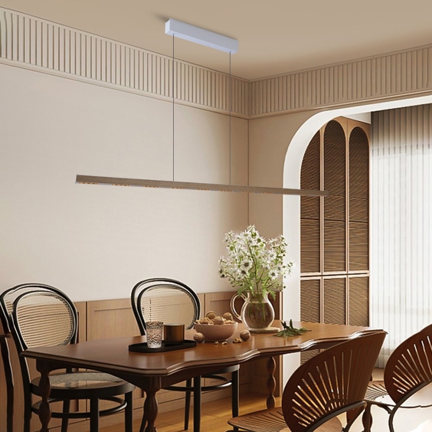 Immax NEO 07310L - LED-dimmbare Pendelleuchte an Kabel mit Sensor MADEIRA LED/37W/230V 157 cm Esche