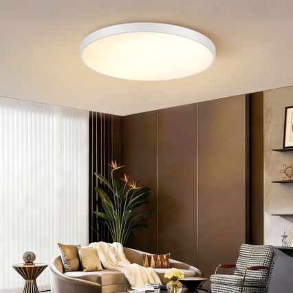 Immax NEO 07315L - LED-dimmbare Deckenleuchte SEMPLICI LED/96W/230V Ø 80 cm Wi-Fi Tuya weiß + Fernbedienung