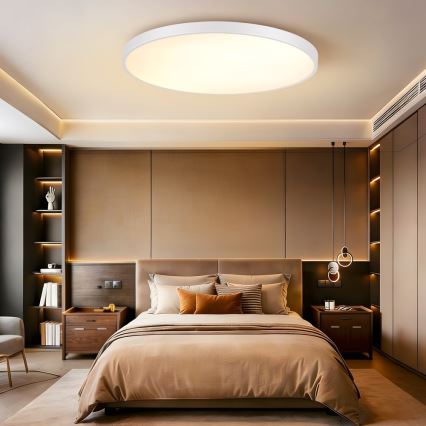 Immax NEO 07316L - LED-dimmbare Deckenleuchte SEMPLICI LED, 128 W, 230 V, Ø 100 cm, Wi-Fi Tuya, weiß + Fernbedienung
