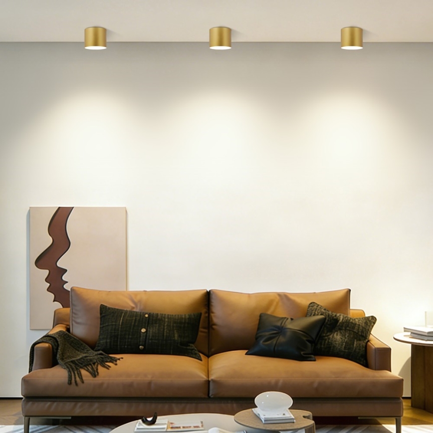 Immax NEO 07317L - dimmbare LED-Deckenleuchte RONDATE LED/18 W/230 V Ø 11,5 cm Wi-Fi Tuya goldfarben