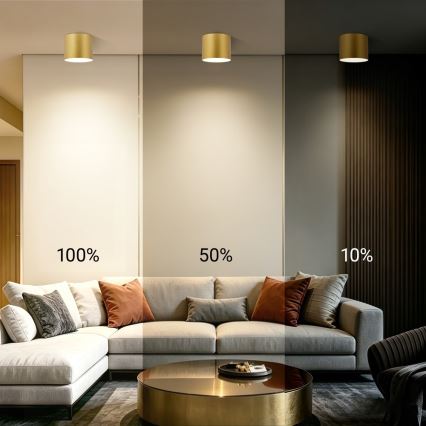 Immax NEO 07318L - Dimmbare LED-Deckenleuchte RONDATE LED/32W/230V Ø 16,5 cm Wi-Fi Tuya, goldfarben