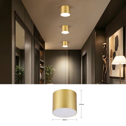 Immax NEO 07318L - Dimmbare LED-Deckenleuchte RONDATE LED/32W/230V Ø 16,5 cm Wi-Fi Tuya, goldfarben