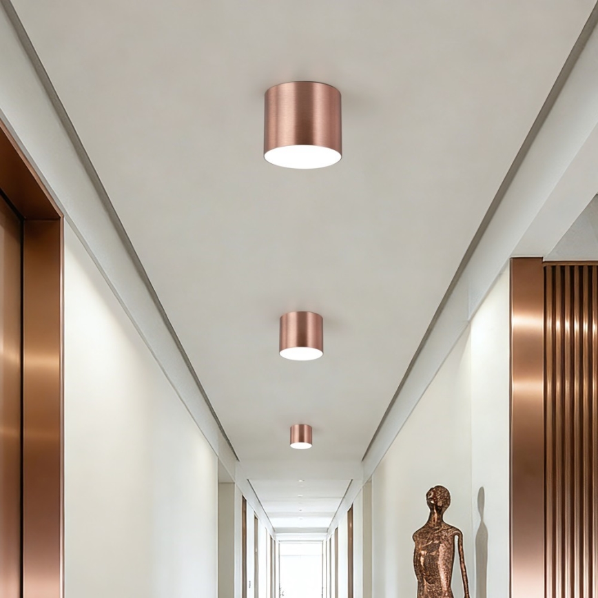 Immax NEO 07319L - RONDATE dimmbare LED-Deckenleuchte LED/18W/230V Ø 11,5 cm, Wi‑Fi (Tuya), Roségold
