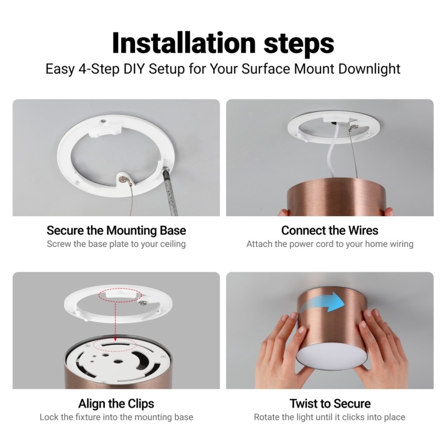 Immax NEO 07319L - dimmbare LED-Deckenleuchte RONDATE LED/18W/230V Ø 11,5 cm Wi-Fi Tuya Roségold