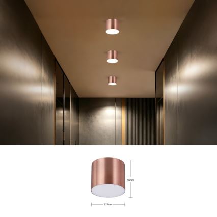 Immax NEO 07319L - dimmbare LED-Deckenleuchte RONDATE LED/18W/230V Ø 11,5 cm Wi-Fi Tuya Roségold