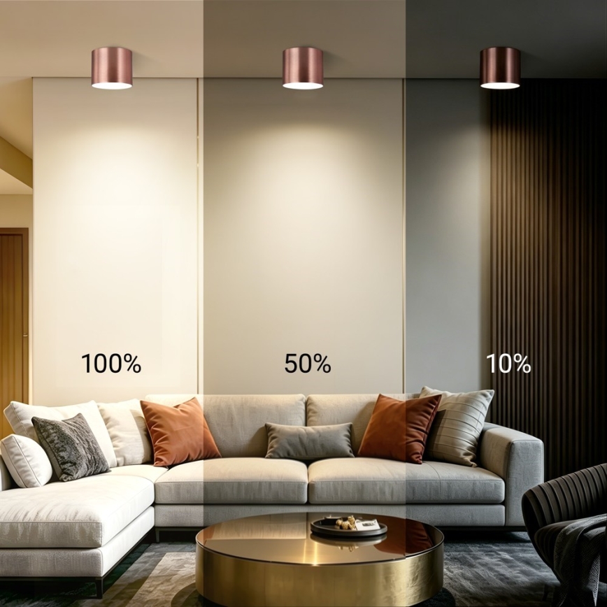 Immax NEO 07320L - RONDATE, dimmbare LED-Deckenleuchte LED/32W/230V, Ø 16,5 cm, Wi‑Fi (Tuya), Roségold