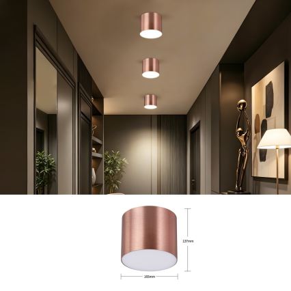 Immax NEO 07320L - RONDATE, dimmbare LED-Deckenleuchte LED/32W/230V, Ø 16,5 cm, Wi‑Fi (Tuya), Roségold