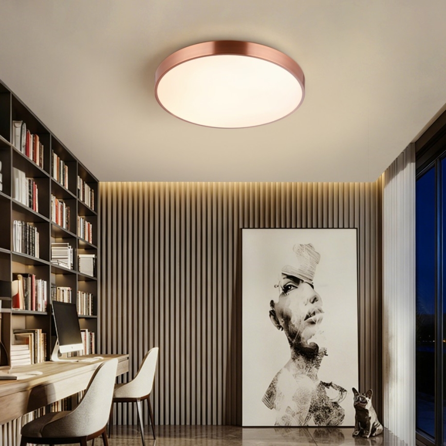 Immax NEO 07321L - dimmbare LED-Deckenleuchte NEO LITE SEMPLICI LED/36W/230V Ø 40 cm kupferfarben + Fernbedienung