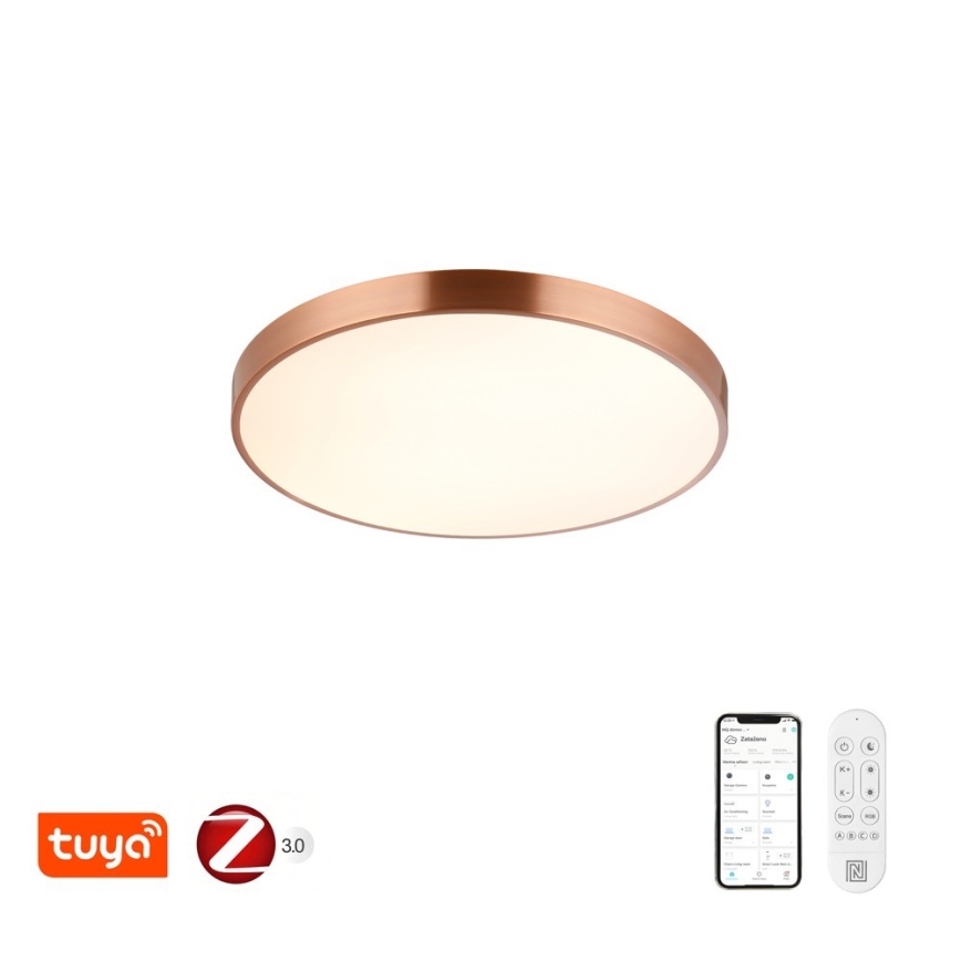 Immax NEO 07322L - LED-dimmbare Deckenleuchte NEO LITE SEMPLICI LED/60W/230V, Ø 60 cm, kupferfarben + Fernbedienung