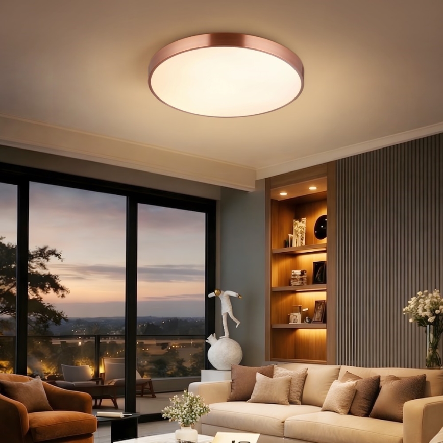 Immax NEO 07322L - LED-dimmbare Deckenleuchte NEO LITE SEMPLICI LED/60W/230V, Ø 60 cm, kupferfarben + Fernbedienung