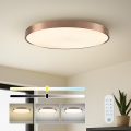Immax NEO 07323L - dimmbare LED-Deckenleuchte SEMPLICI LED/96W/230V Ø 80 cm Wi-Fi Tuya Roségold + Fernbedienung
