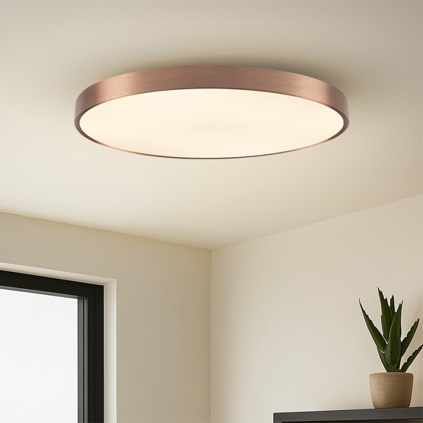 Immax NEO 07323L - dimmbare LED-Deckenleuchte SEMPLICI LED/96W/230V Ø 80 cm Wi-Fi Tuya Roségold + Fernbedienung