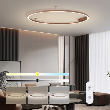 Immax NEO 07325-120C - Dimmbare LED-Deckenleuchte FINO LED/72W/230V 120 cm Tuya Roségold + Fernbedienung