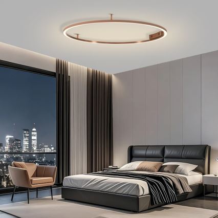 Immax NEO 07325-120C - Dimmbare LED-Deckenleuchte FINO LED/72W/230V 120 cm Tuya Roségold + Fernbedienung