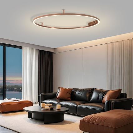 Immax NEO 07325-120C - Dimmbare LED-Deckenleuchte FINO LED/72W/230V 120 cm Tuya Roségold + Fernbedienung