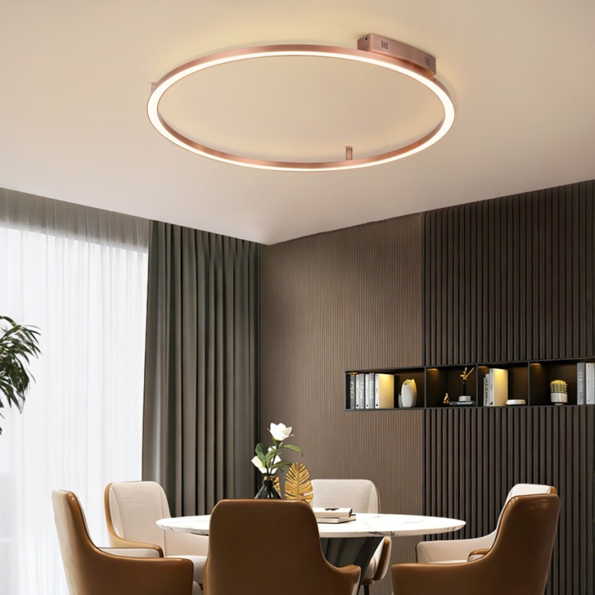 Immax NEO 07325-120C - Dimmbare LED-Deckenleuchte FINO LED/72W/230V 120 cm Tuya Roségold + Fernbedienung