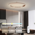 Immax NEO 07326-80C - FINO dimmbare LED-Deckenleuchte LED/55W/230V 80 cm Tuya Roségold + Fernbedienung