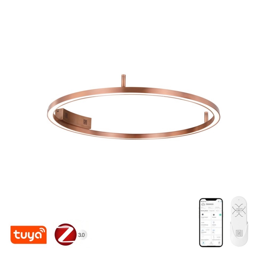 Immax NEO 07326-80C - dimmbare LED-Deckenleuchte FINO LED/55W/230V 80 cm Tuya Roségold + Fernbedienung