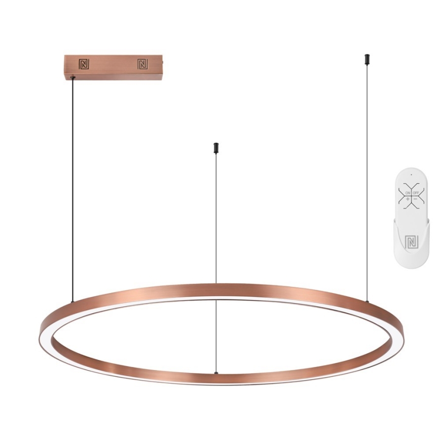 Immax NEO 07327L - dimmbare LED-Pendelleuchte FINO an Kabel LED/55W/230V 80 cm roségold Tuya + Fernbedienung