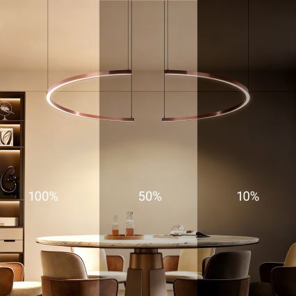 Immax NEO 07328L - LED-dimmbarer Pendelleuchter an Drahtseil FINO LED/72W/230V 120 cm Tuya Roségold + Fernbedienung