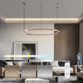 Immax NEO 07328L - LED-dimmbarer Pendelleuchter an Drahtseil FINO LED/72W/230V 120 cm Tuya Roségold + Fernbedienung