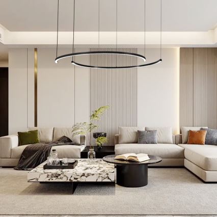 Immax NEO 07329L - LED-dimmbare Hängeleuchte an Stahlseil FINO LED/72W/230V 120 cm schwarz Tuya + Fernbedienung