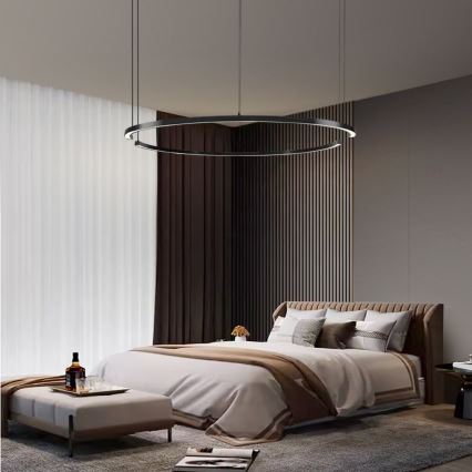 Immax NEO 07329L - LED-dimmbare Hängeleuchte an Stahlseil FINO LED/72W/230V 120 cm schwarz Tuya + Fernbedienung