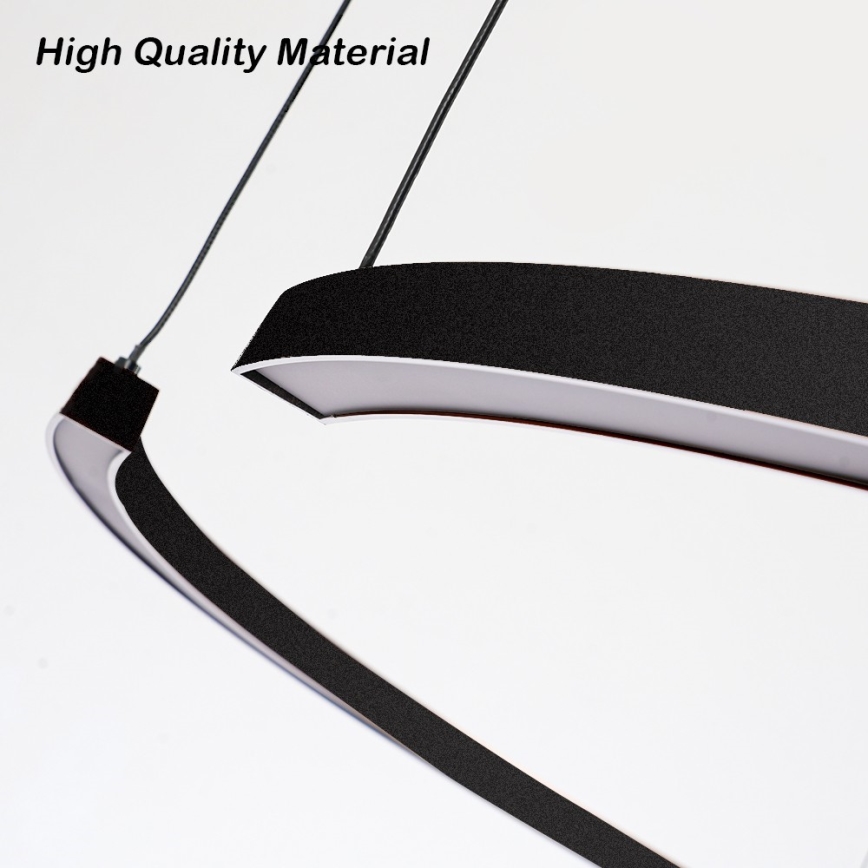 Immax NEO 07329L - LED-dimmbare Hängeleuchte an Stahlseil FINO LED/72W/230V 120 cm schwarz Tuya + Fernbedienung