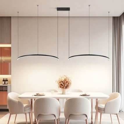 Immax NEO 07329L - LED-dimmbare Pendelleuchte an Kabel FINO LED/72W/230V 120 cm Tuya schwarz + Fernbedienung