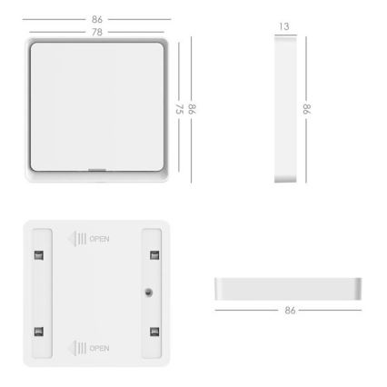 Immax NEO 07506L - Schalter 1-Taster SMART 1xCR2430 Zigbee 3.0 Tuya