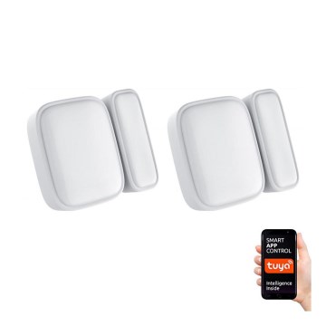 Immax NEO 07511L - SET 2x Magnetischer Fenster- und Türsensor SMART 1xCR2032  Zigbee Tuya