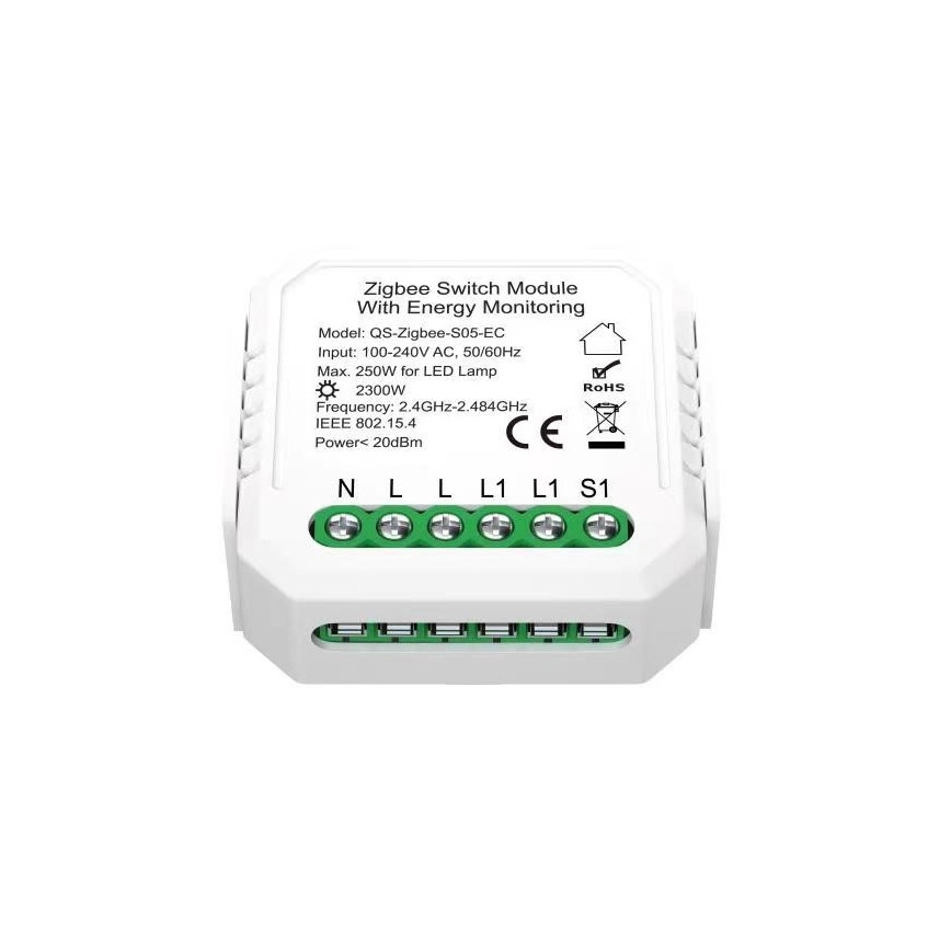 Immax NEO 07521L - Smart-Steuerung mit Verbrauchsmessung V6 1-Tasten Tuya