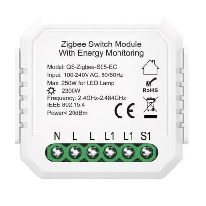 Immax NEO 07521L - Smart-Steuerung mit Verbrauchsmessung V6 1-Tasten Tuya