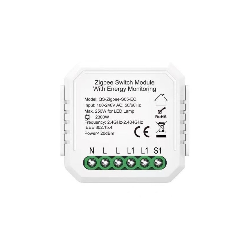 Immax NEO 07521L - Smart-Steuerung mit Verbrauchsmessung V6 1-Tasten Tuya