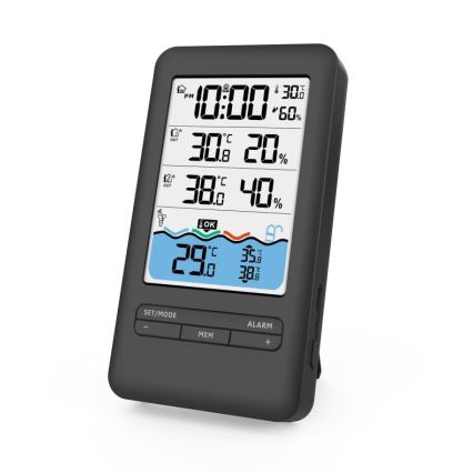 Immax NEO 07529L - Smart-Temperatursensor für Schwimmbecken + 2x Innenraumtemperatur- und Feuchtigkeitssensor Wi-Fi Tuya