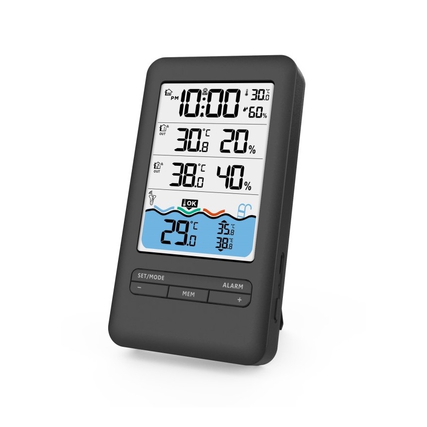 Immax NEO 07529L - Smart-Temperatursensor für Schwimmbecken + 2x Innenraumtemperatur- und Feuchtigkeitssensor Wi-Fi Tuya