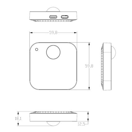 Immax NEO 07530L - Intelligenter PIR-, Präsenz- und Lichtsensor USB/5V Tuya