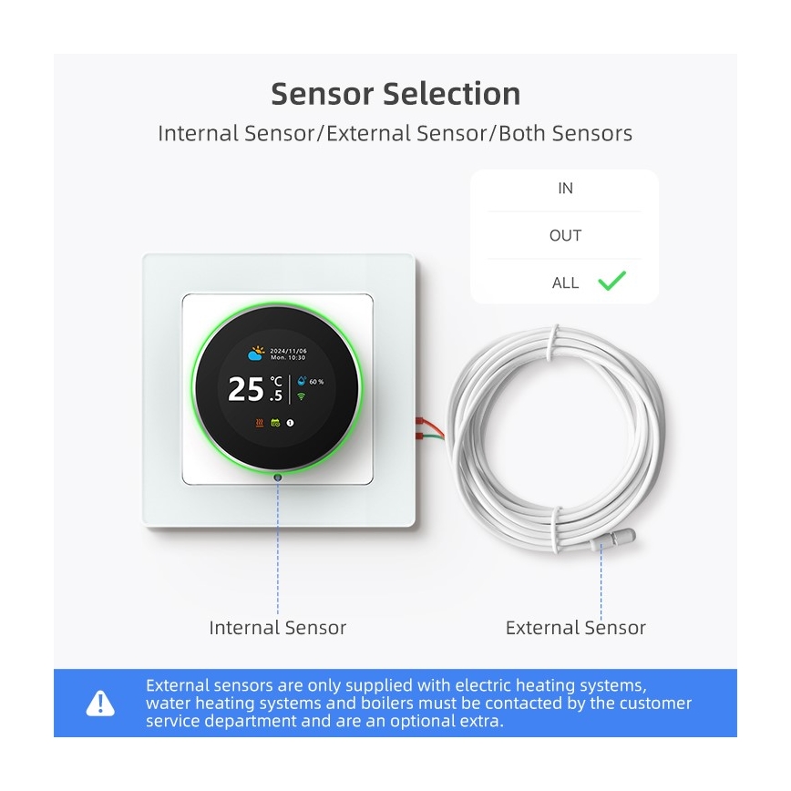 Immax NEO 07535L - Thermostat für elektrische Fußbodenheizung SMART 230V/16A Wi-Fi Tuya