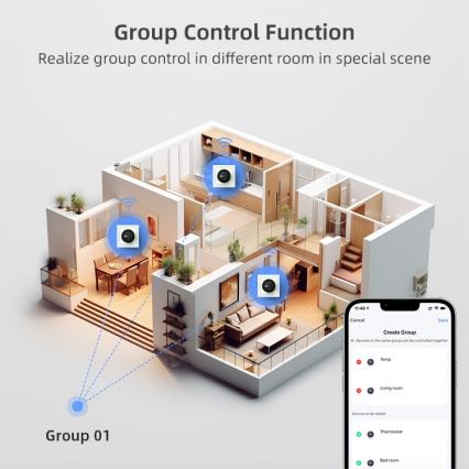 Immax NEO 07535L - Thermostat für elektrische Fußbodenheizung SMART 230V/16A Wi-Fi Tuya