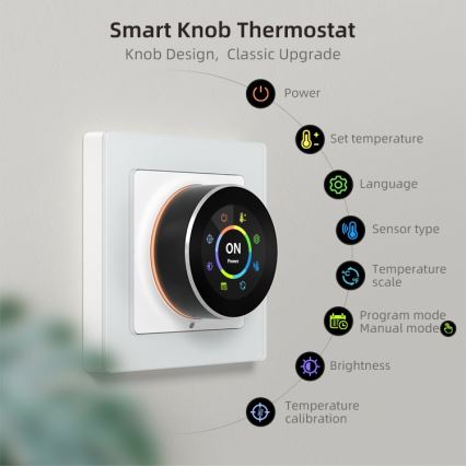 Immax NEO 07535L - Thermostat für elektrische Fußbodenheizung SMART 230V/16A Wi-Fi Tuya
