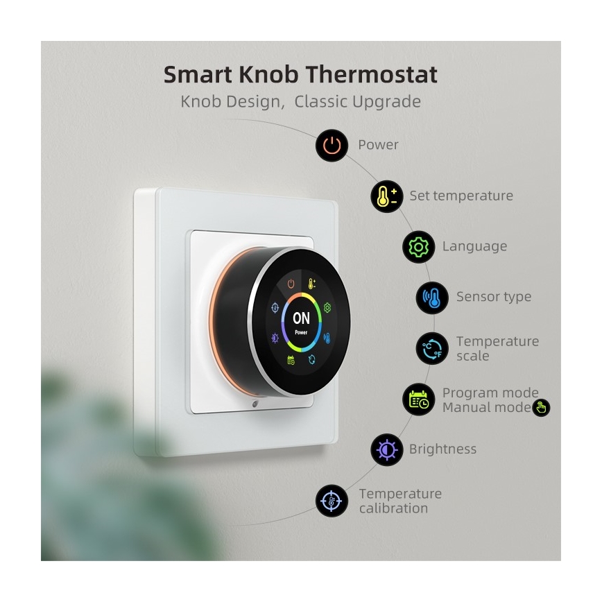 Immax NEO 07535L - Thermostat für elektrische Fußbodenheizung SMART 230V/16A Wi-Fi Tuya