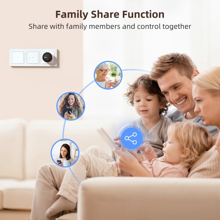 Immax NEO 07538L - 1-Tasten-SMART-Schalter 230 V Wi‑Fi (Tuya)