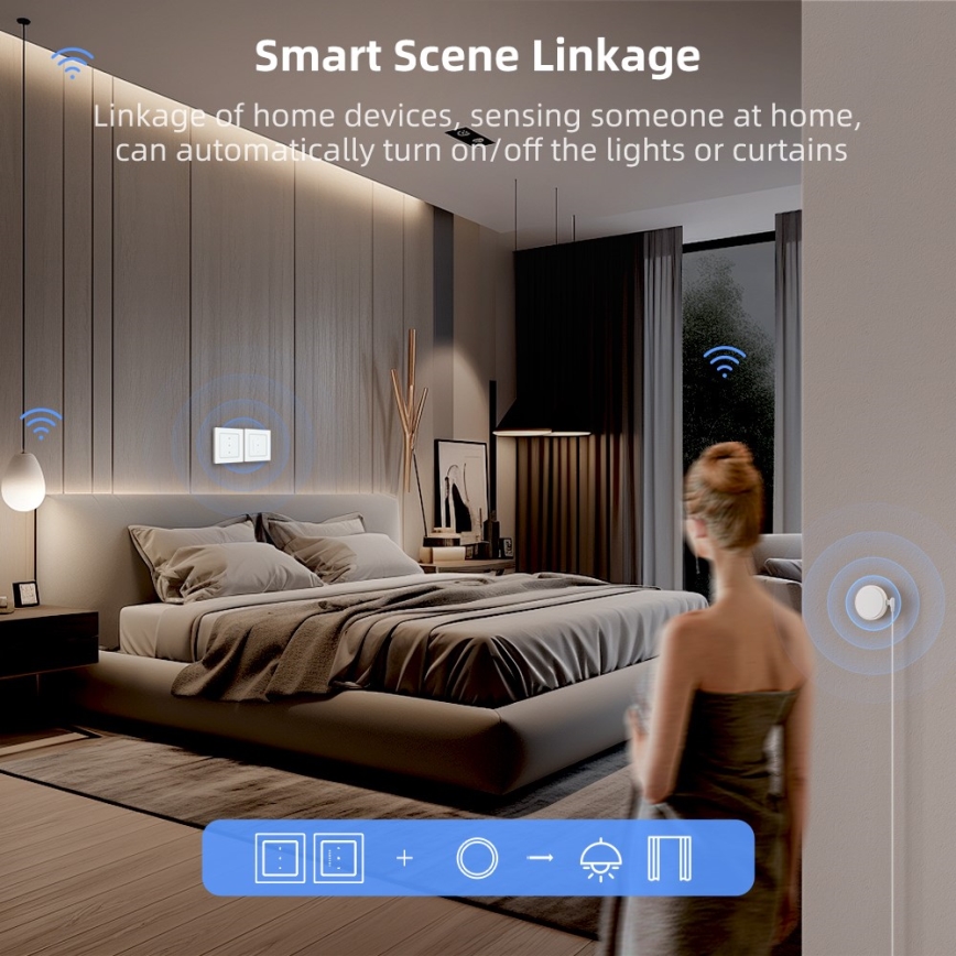 Immax NEO 07540L - Intelligenter Schalter zur Steuerung von Jalousien und Rollläden, 230 V, Wi‑Fi (Tuya)