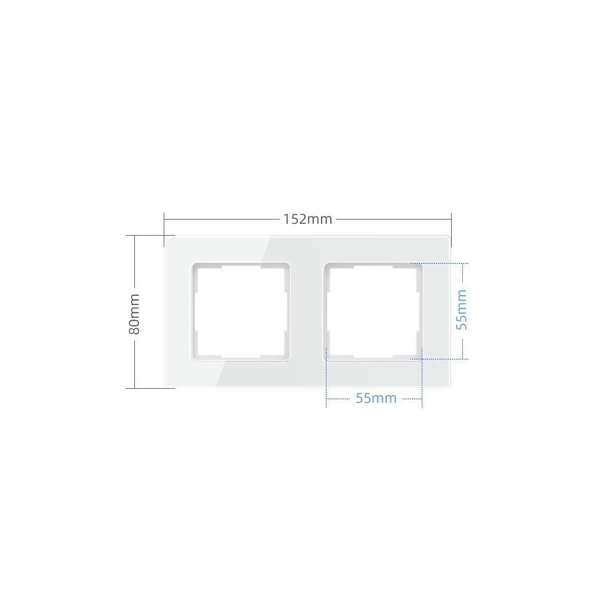 Immax NEO 07541L - Rahmen für Schalter, Steckdosen und Thermostate, 2-fach