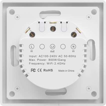 Immax NEO 07549L - Intelligenter 1-Tasten-Schalter 230 V Tuya