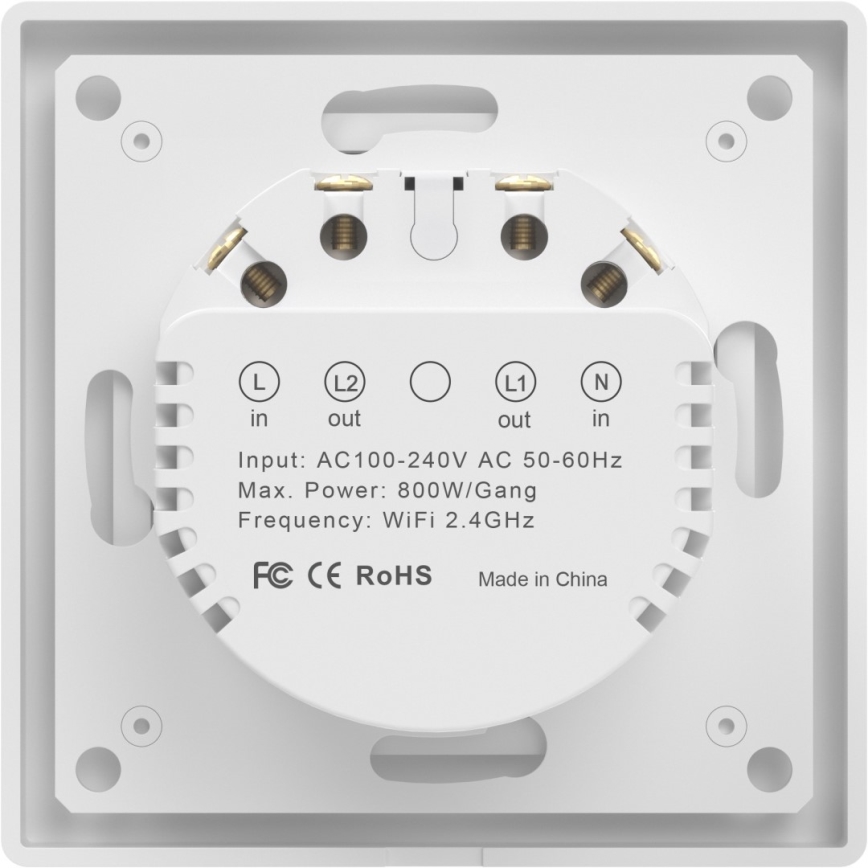 Immax NEO 07550L - Intelligenter 2-Tasten-Schalter 230V Tuya