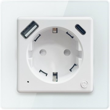 Immax NEO 07552L - Smart-Steckdose Typ F 16A/230V + 1x USB-A + 1x USB-C (PD 20W)