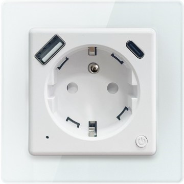 Immax NEO 07553L - Smarte Steckdose E 16A/230V + 1x USB-A + 1x USB-C PD 20W Tuya